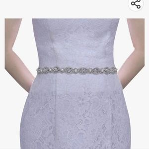 Bridal Belt with Rhinestones and Pearls